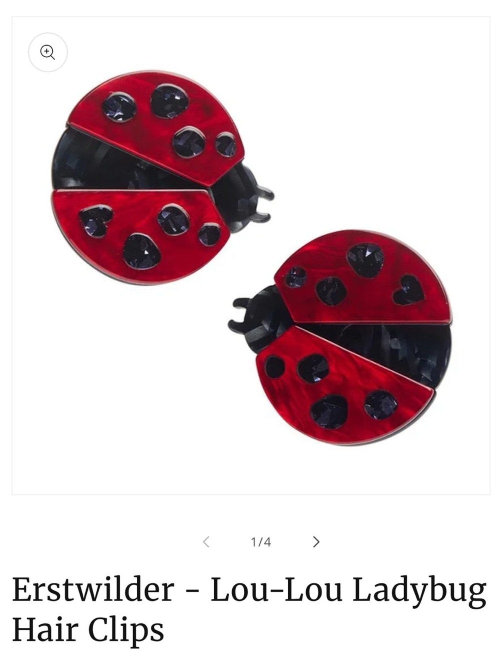 Desperately in Search of Erstwilder Lou Lou Ladybug Hairclips